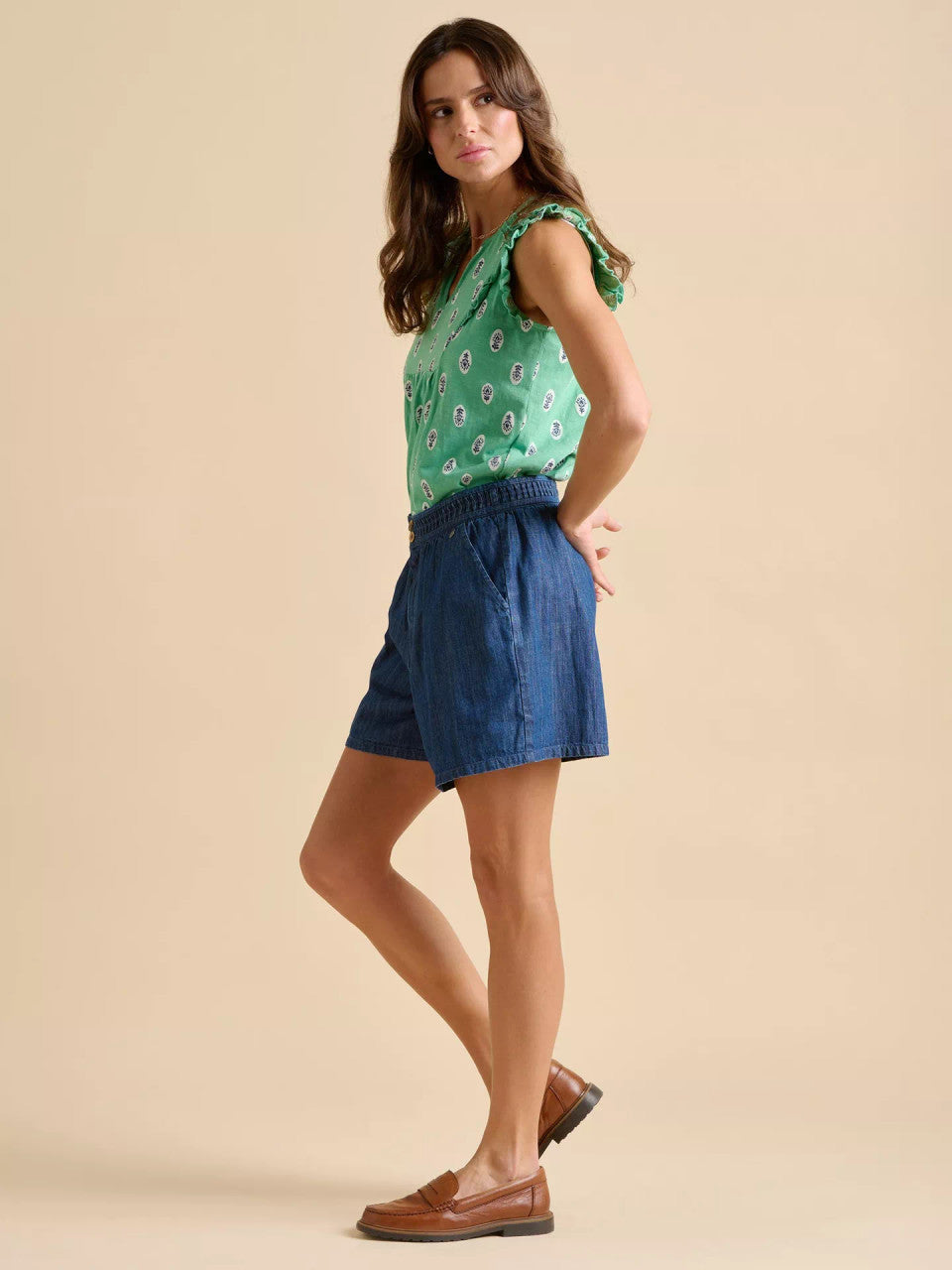 Wood Block Floral Vest