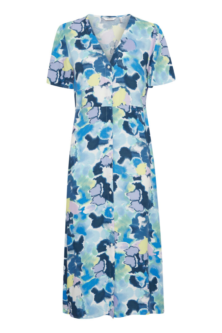 Bymmjoella Button Dress (angel blue watercolor mix)
