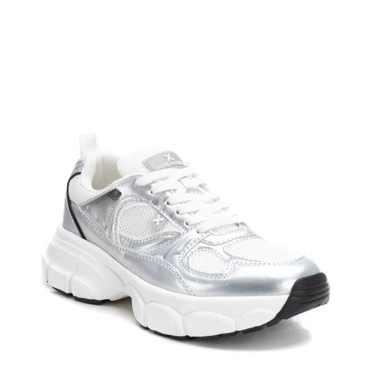 Xti silver/white trainer 143260