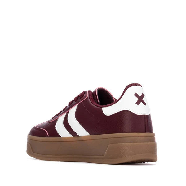 X.t.i burgundy trainer 144585