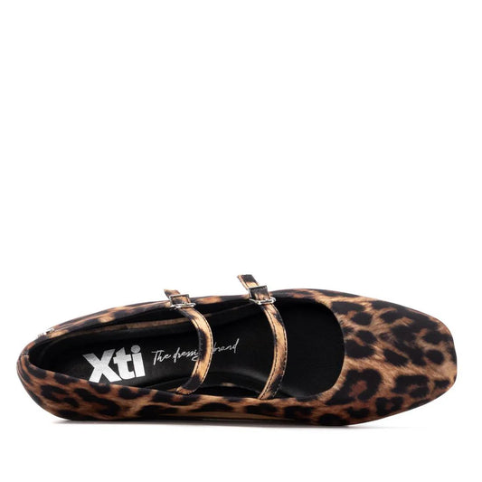 Xti Leopard Ballerina Flats 144701