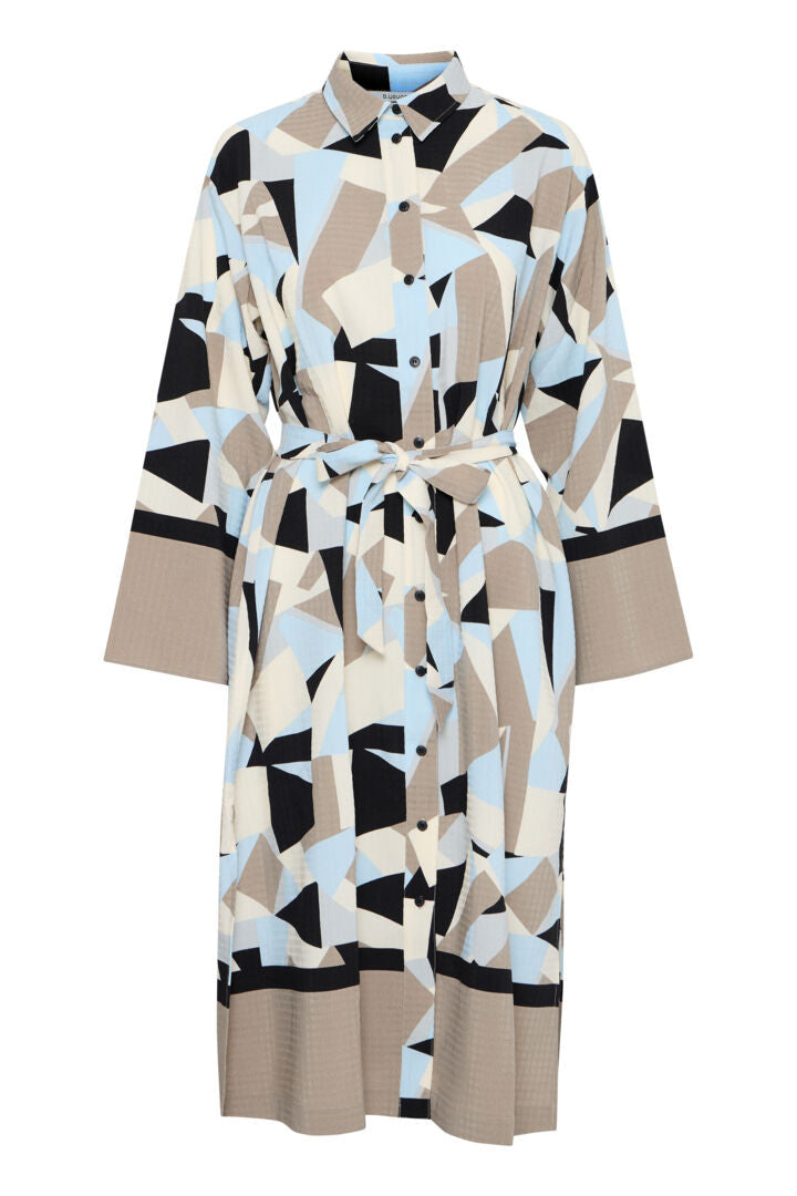 Byfavia Shirt Dress (humus blocks)