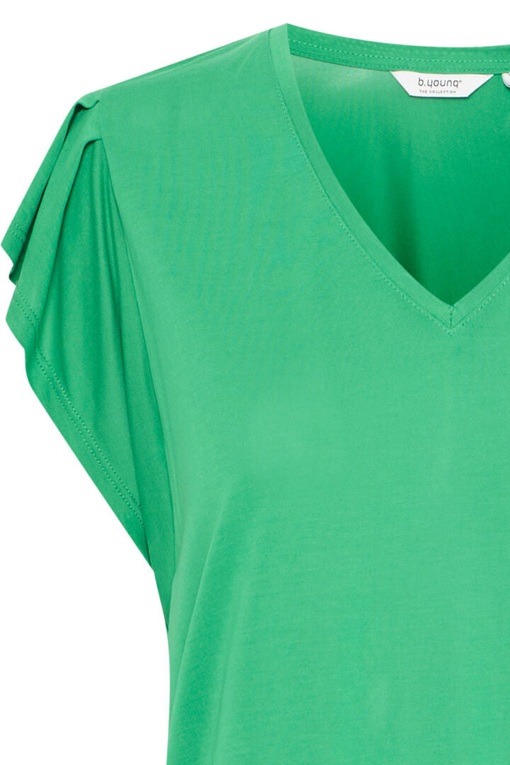 Byperl ruffle sleeve tee jelly bean