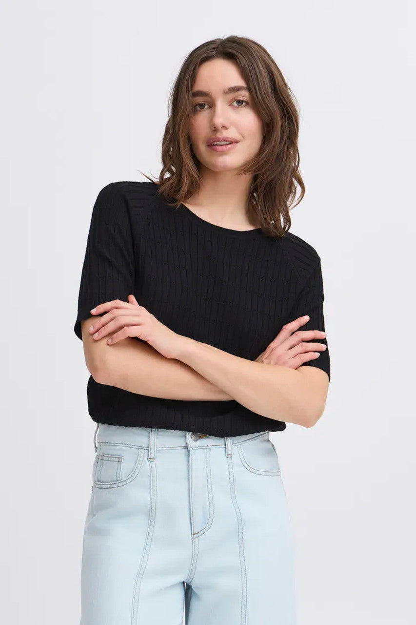 Byomanja Pointelle Jumper (Black)