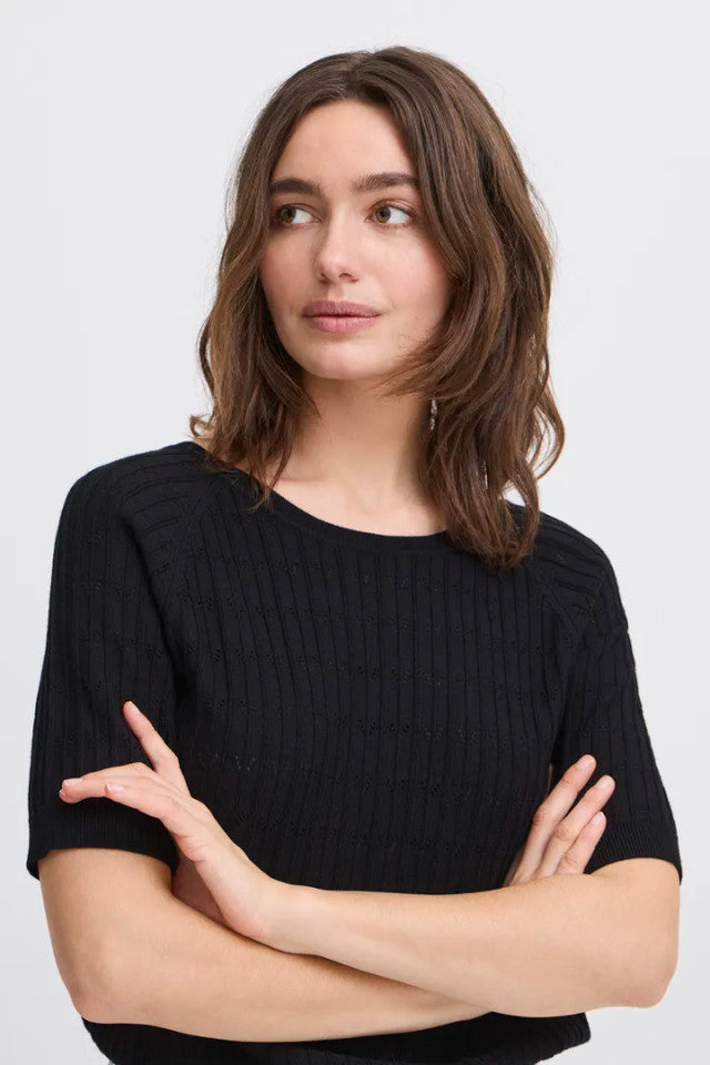 Byomanja Pointelle Jumper (Black)