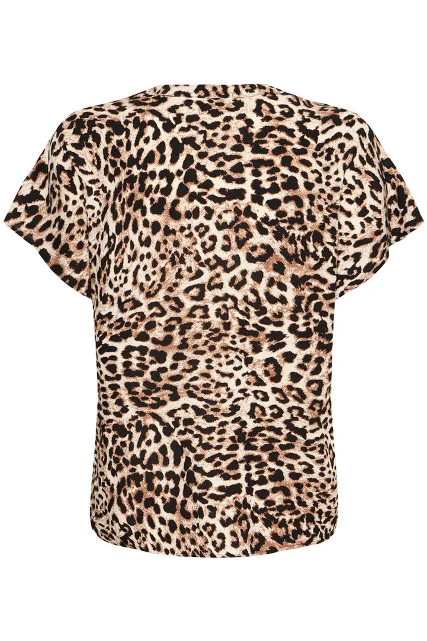 Bymmjoella v-neck top birch leopard