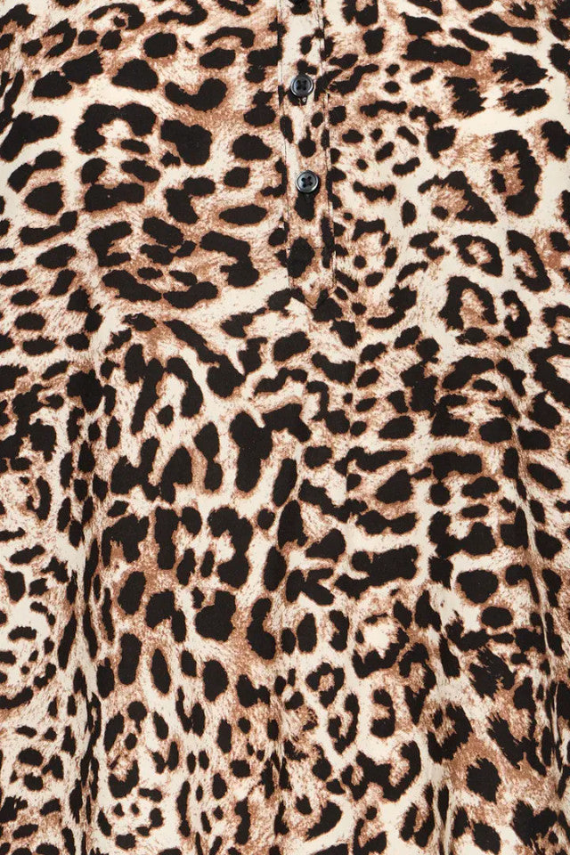 Bymmjoella v-neck top birch leopard
