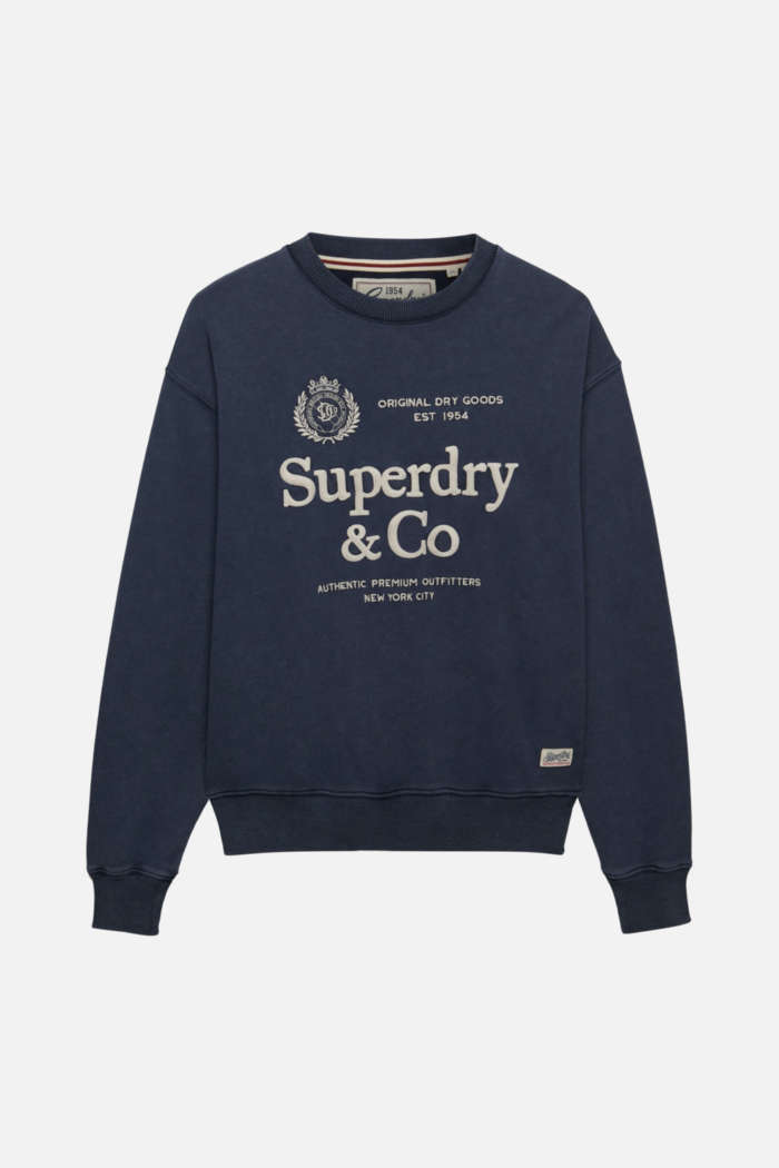 Luxe Casual Embroidery Loose Crew