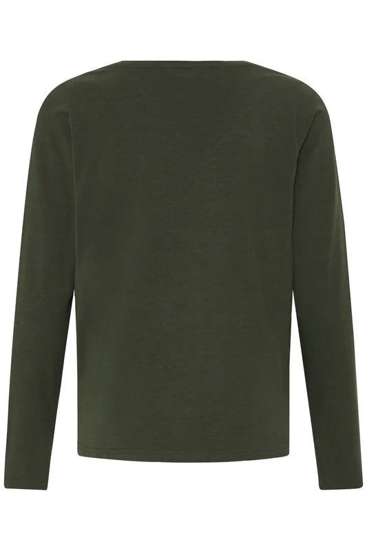 Bypamila Long Sleeve V Neck Top
