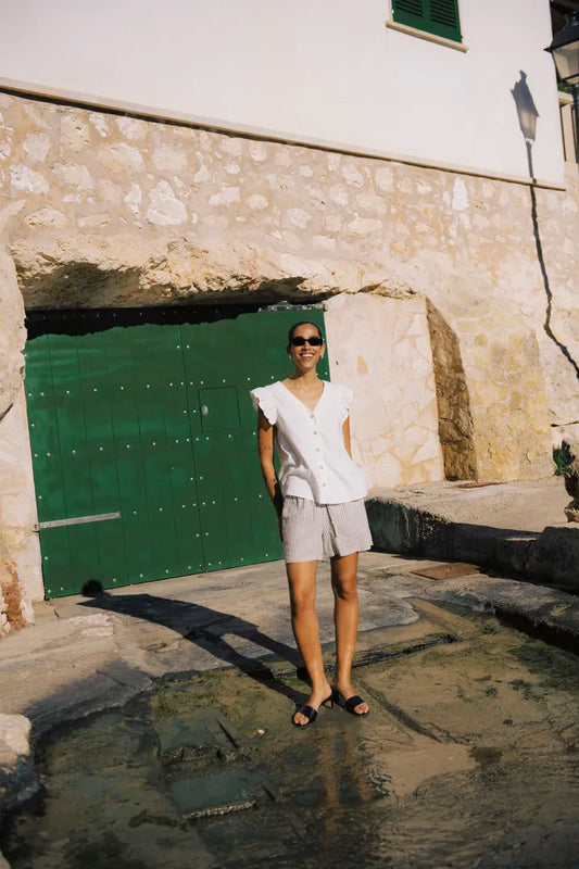 Byfalakka Ruffle Shirt (Marshmallow)