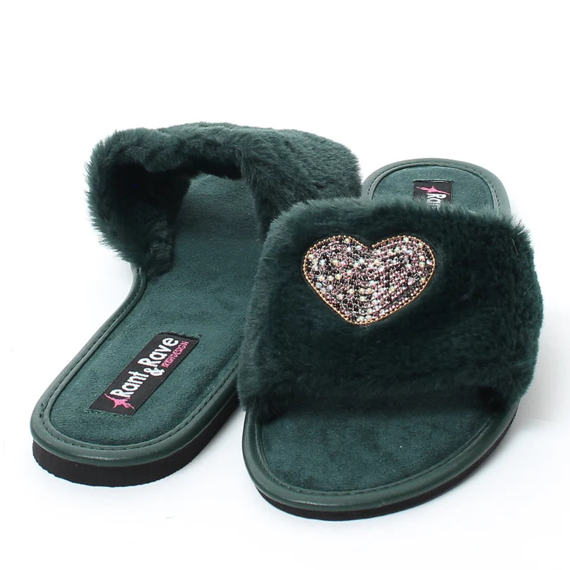 Rant and Rave Suki teal slipper