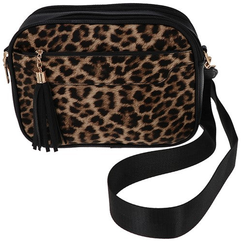 Front Pocket Crossbody Bag Leopard