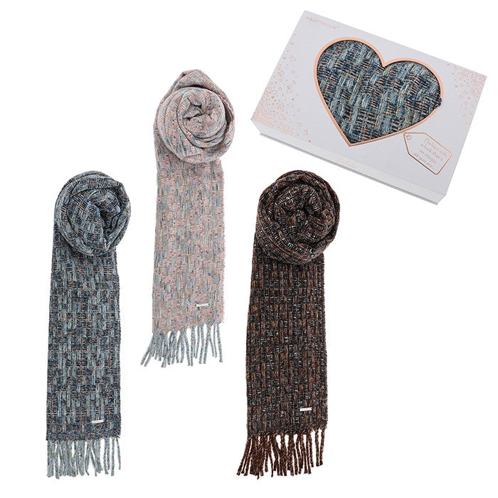 Woven Look Boxed Scarf