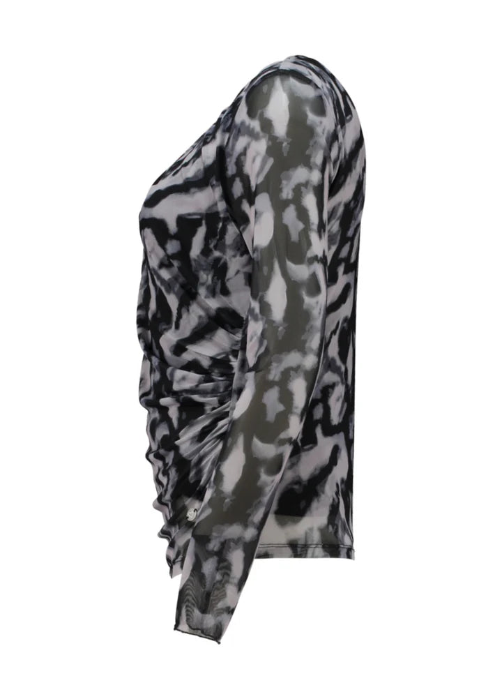 Ju44liana Mesh Stretch Top