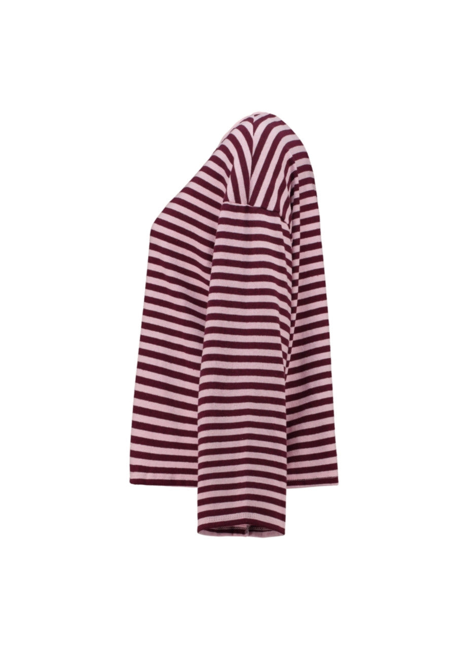 Ge44orgia Top - dcherry stripe