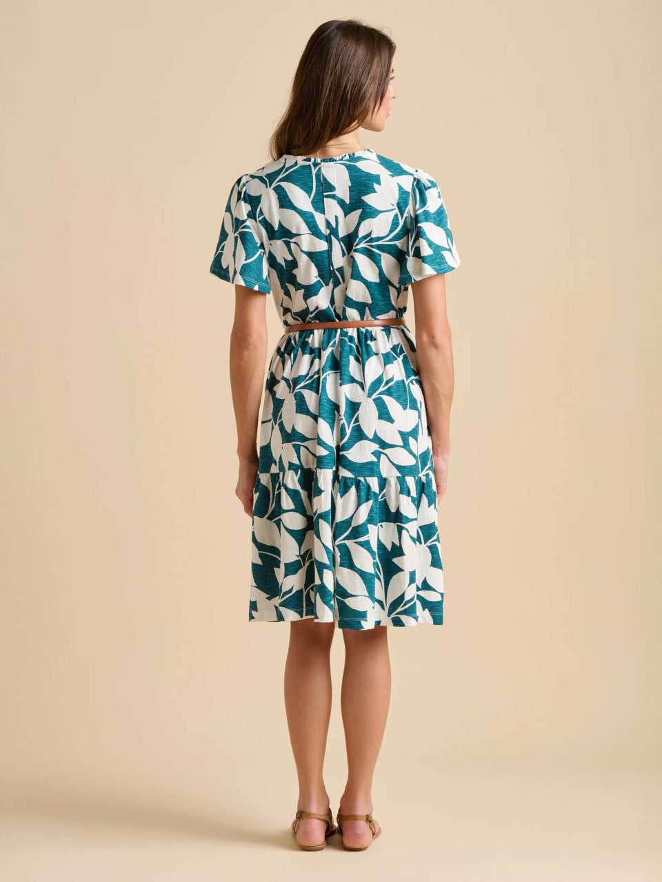 Woodland Leaves Knee Length Dress