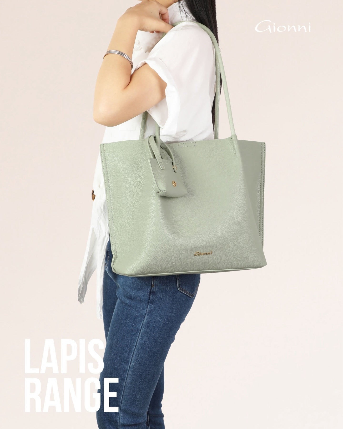 Lapis Large Shopper Bag - New Sage