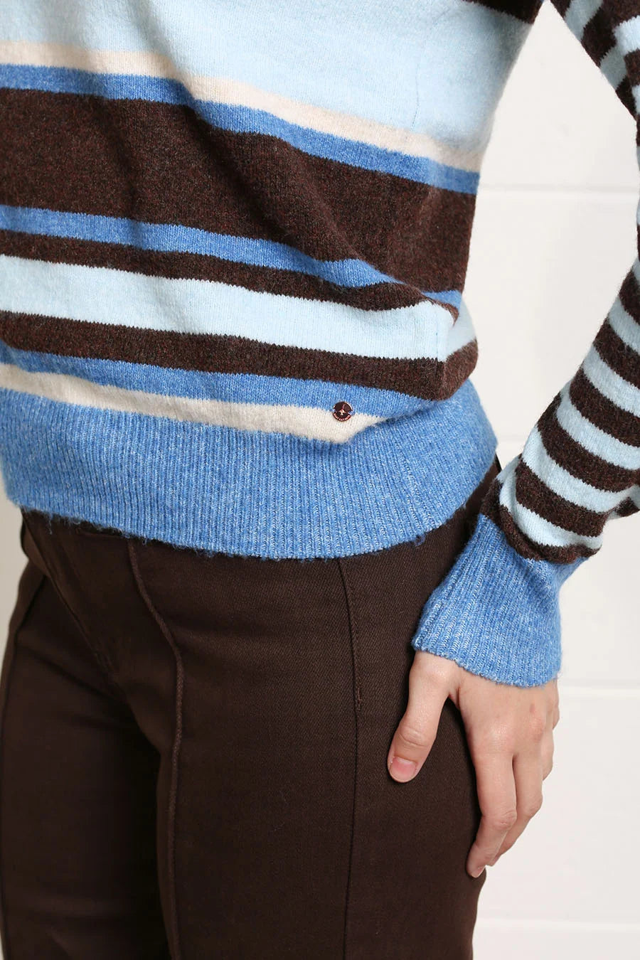 Rant and Rave Judith Collar Jumper Blue