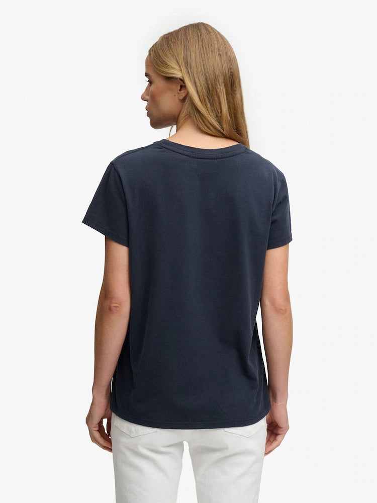 Luxe Casual Relaxed T-Shirt Eclipse Navy