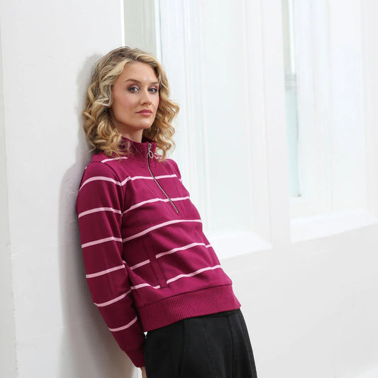 Relax & Renew Molly Half Zip Grape