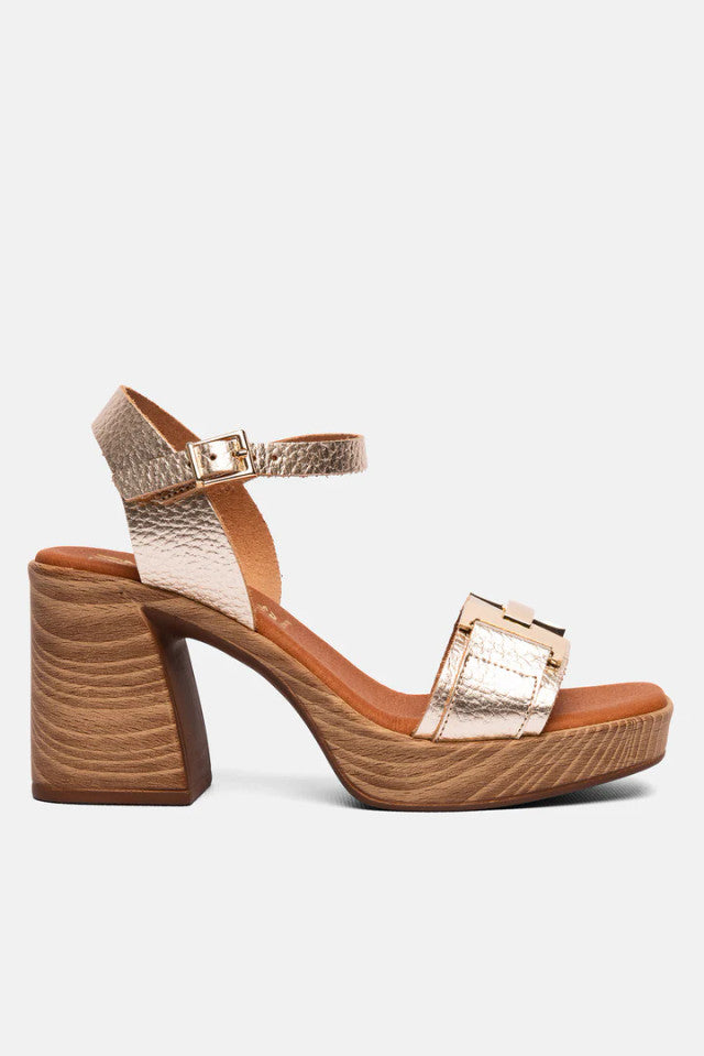 Oh My Sandals Champagne Wedge Heel - 5636