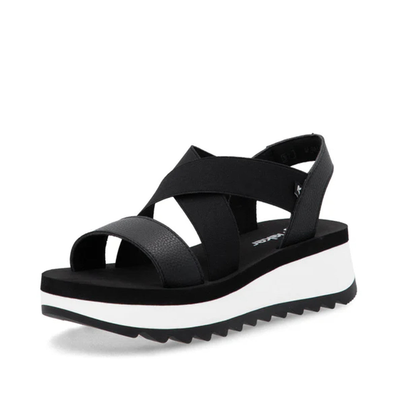 Rieker W3053-00 black sandal