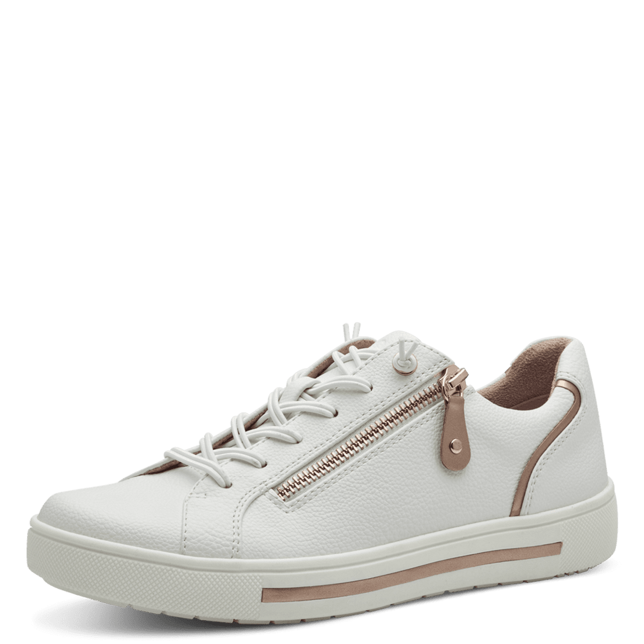 Jana 8-23660-42 white /rosegold trainer