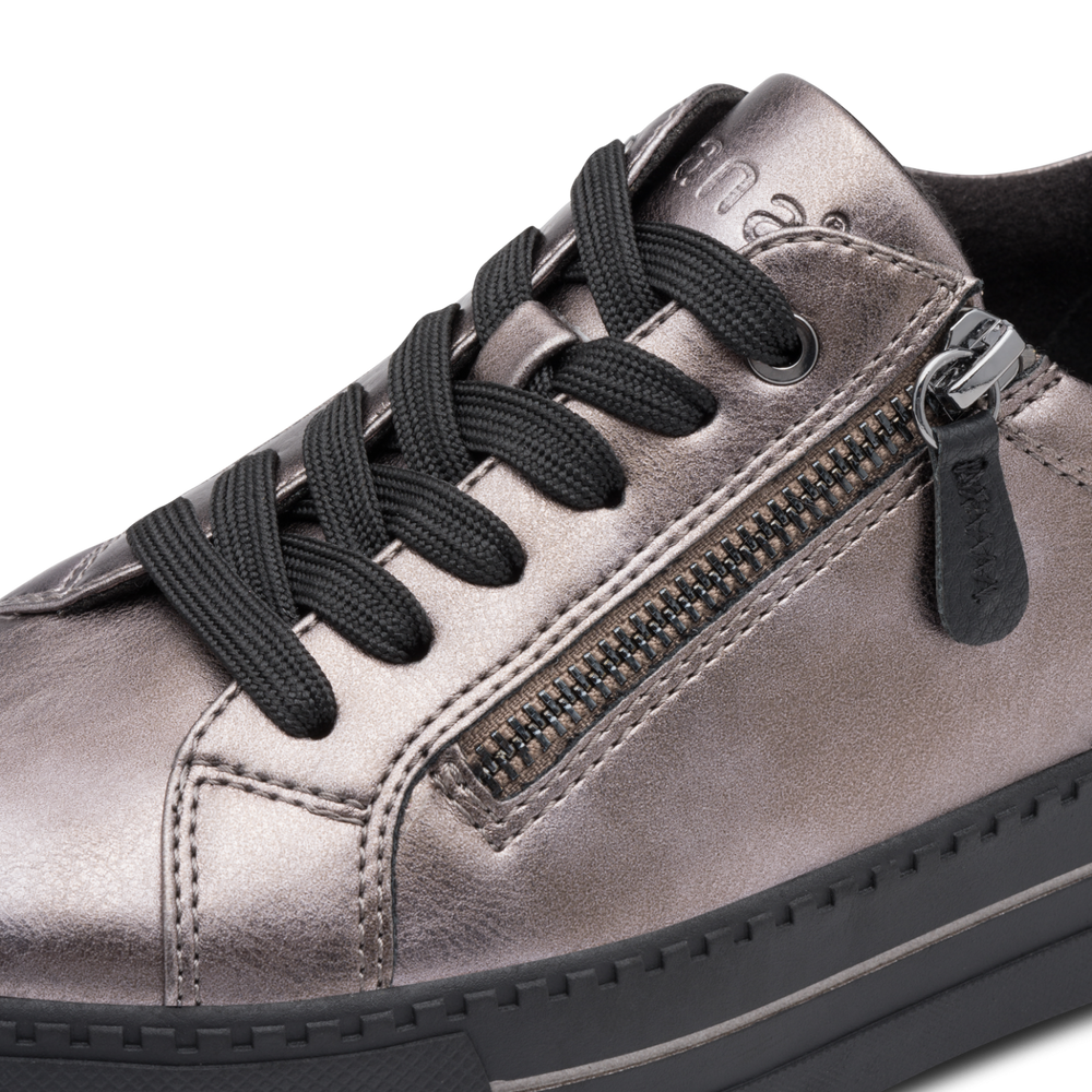 Jana Pewter/Black Trainer 8-23767-43