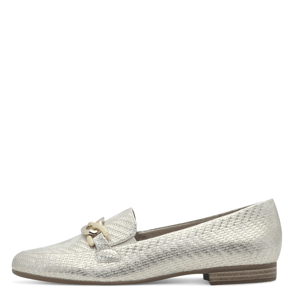 Jana 8-24264-42 gold loafer