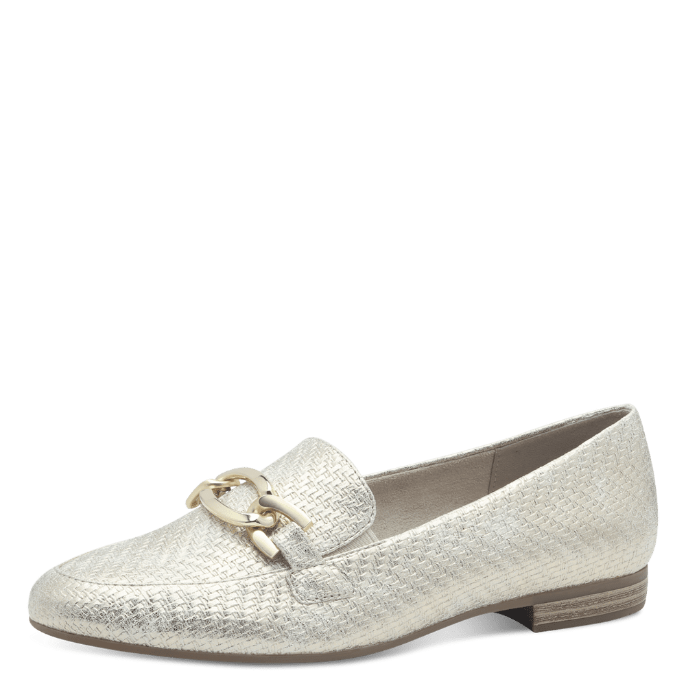 Jana 8-24264-42 gold loafer
