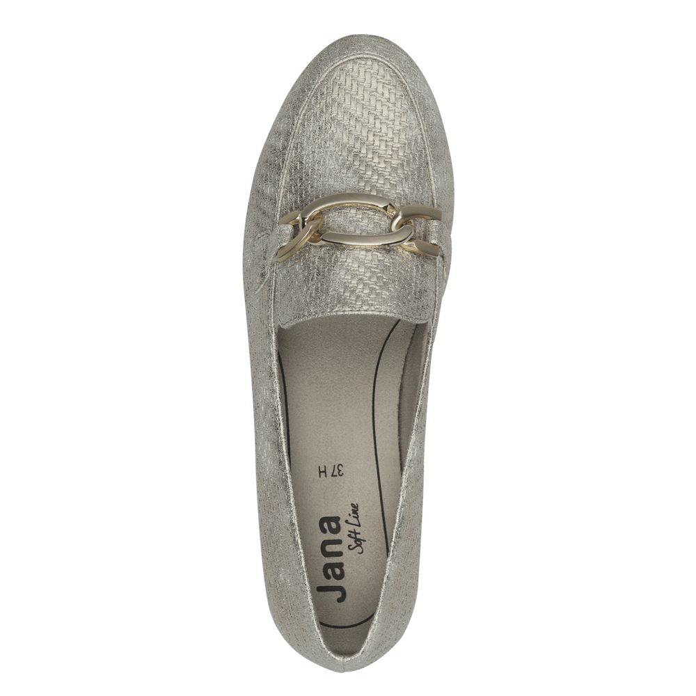 Jana 8-24264-42 gold loafer