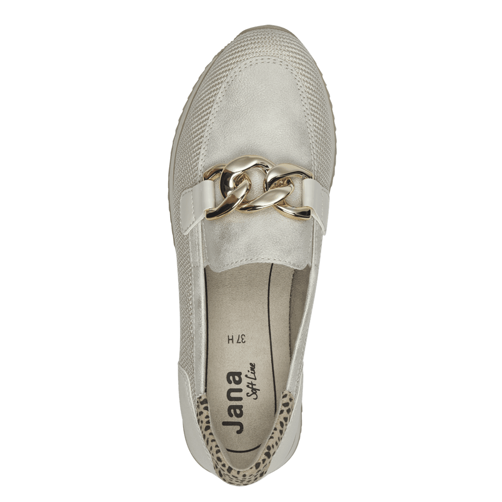 Jana 8-24766-42 beige/gold slip on