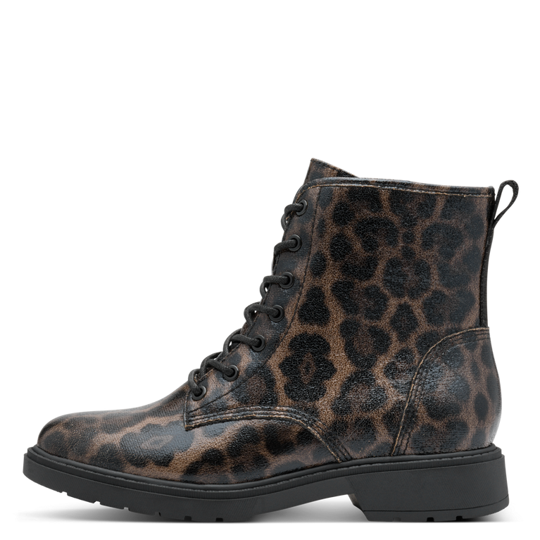 Jana 8-25282-45 leopard lace up boot