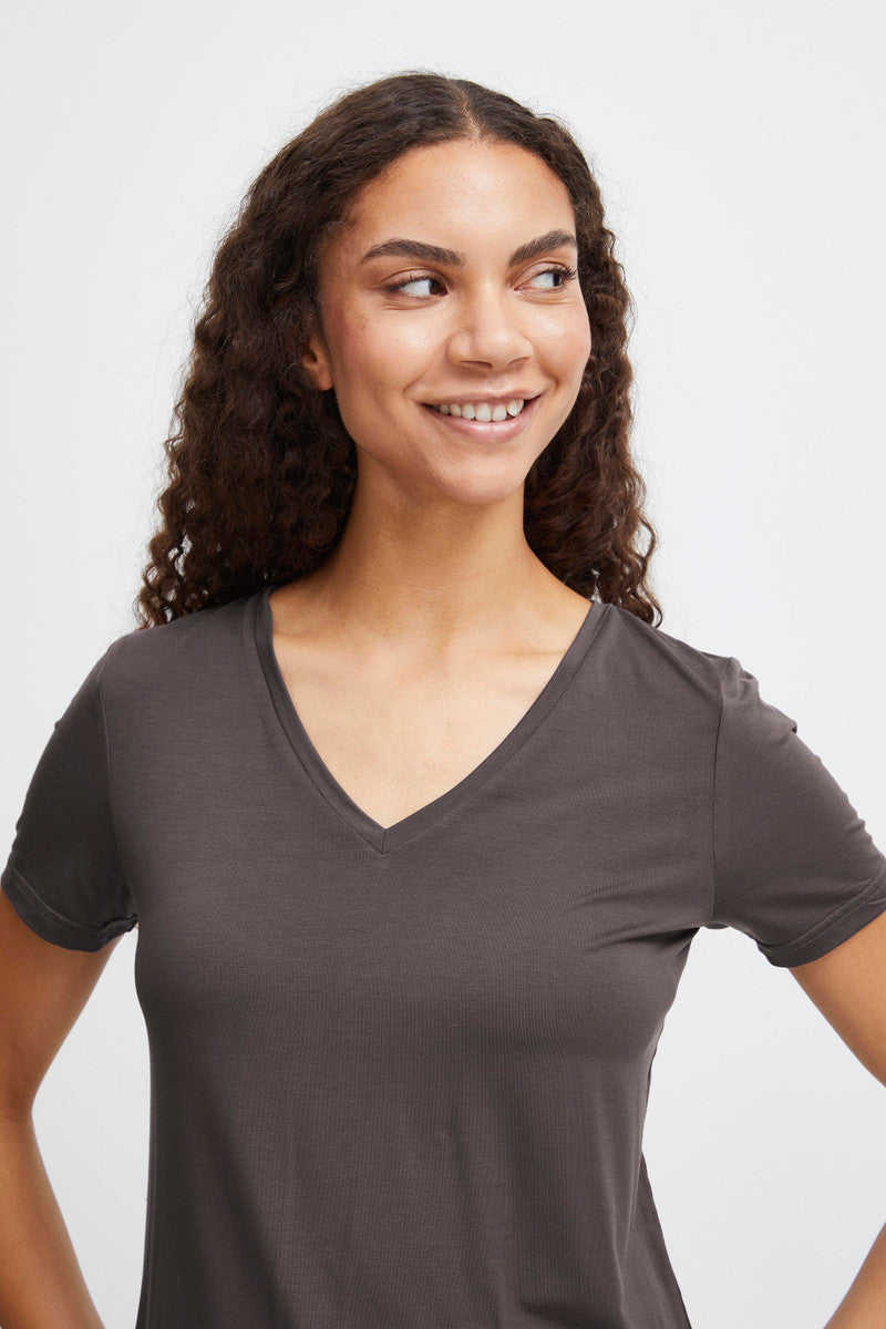 Byrexima V-neck Tshirt (asphalt)