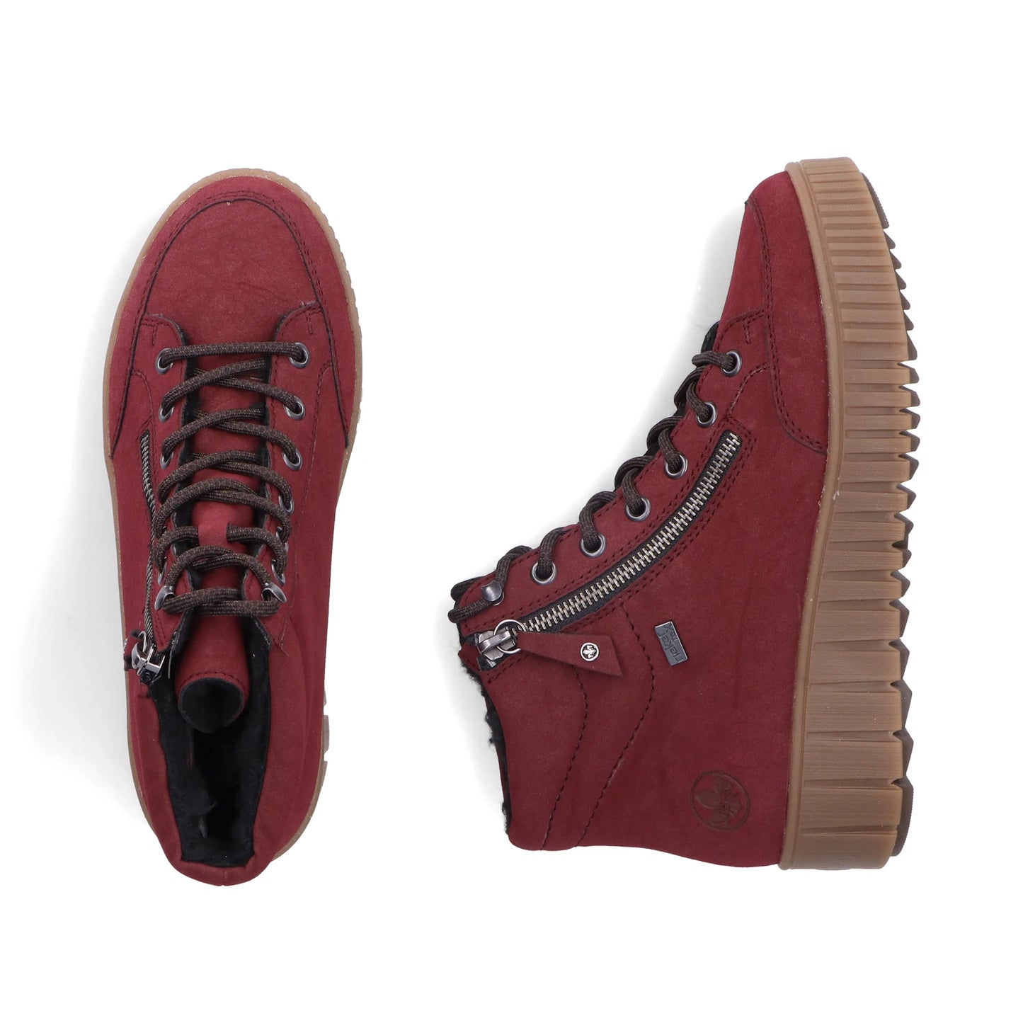 Rieker Y6104-35 red lace up boot