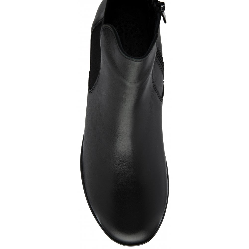 Lotus Dresden Black Wedge Boot