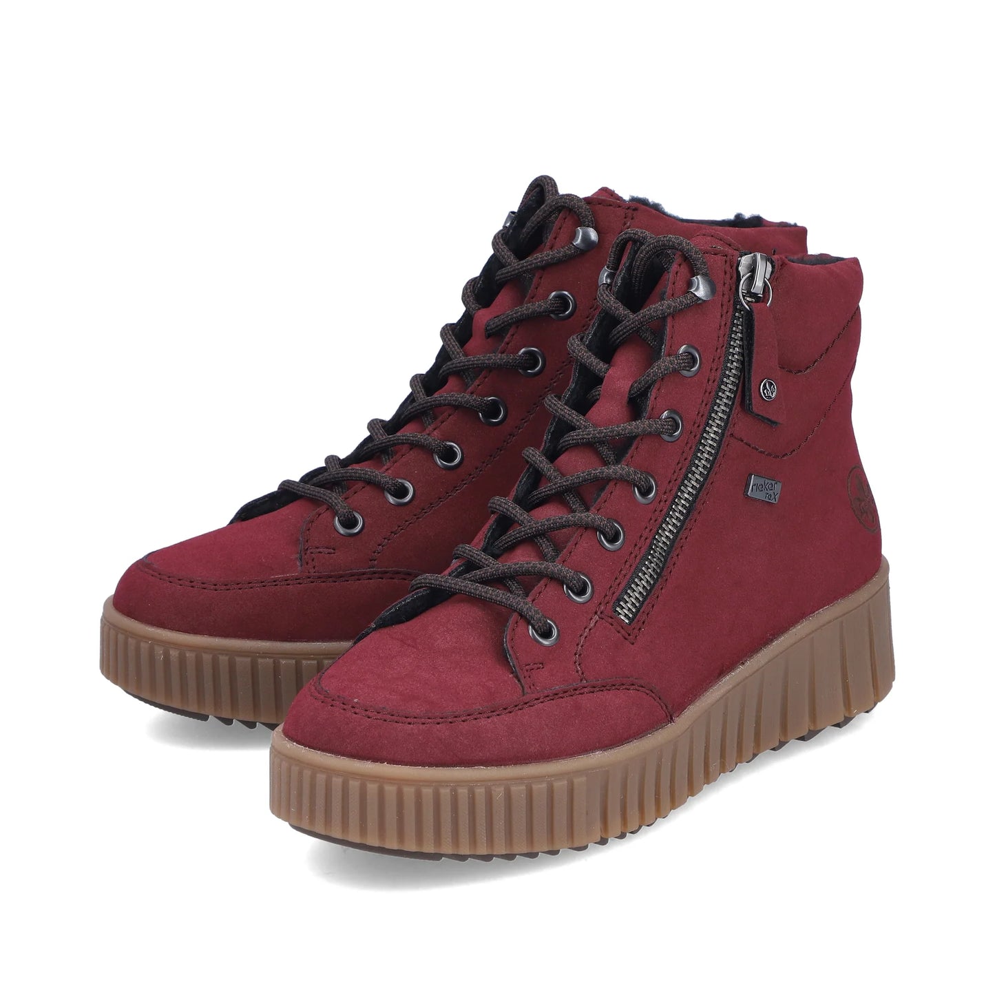 Rieker Y6104-35 red lace up boot