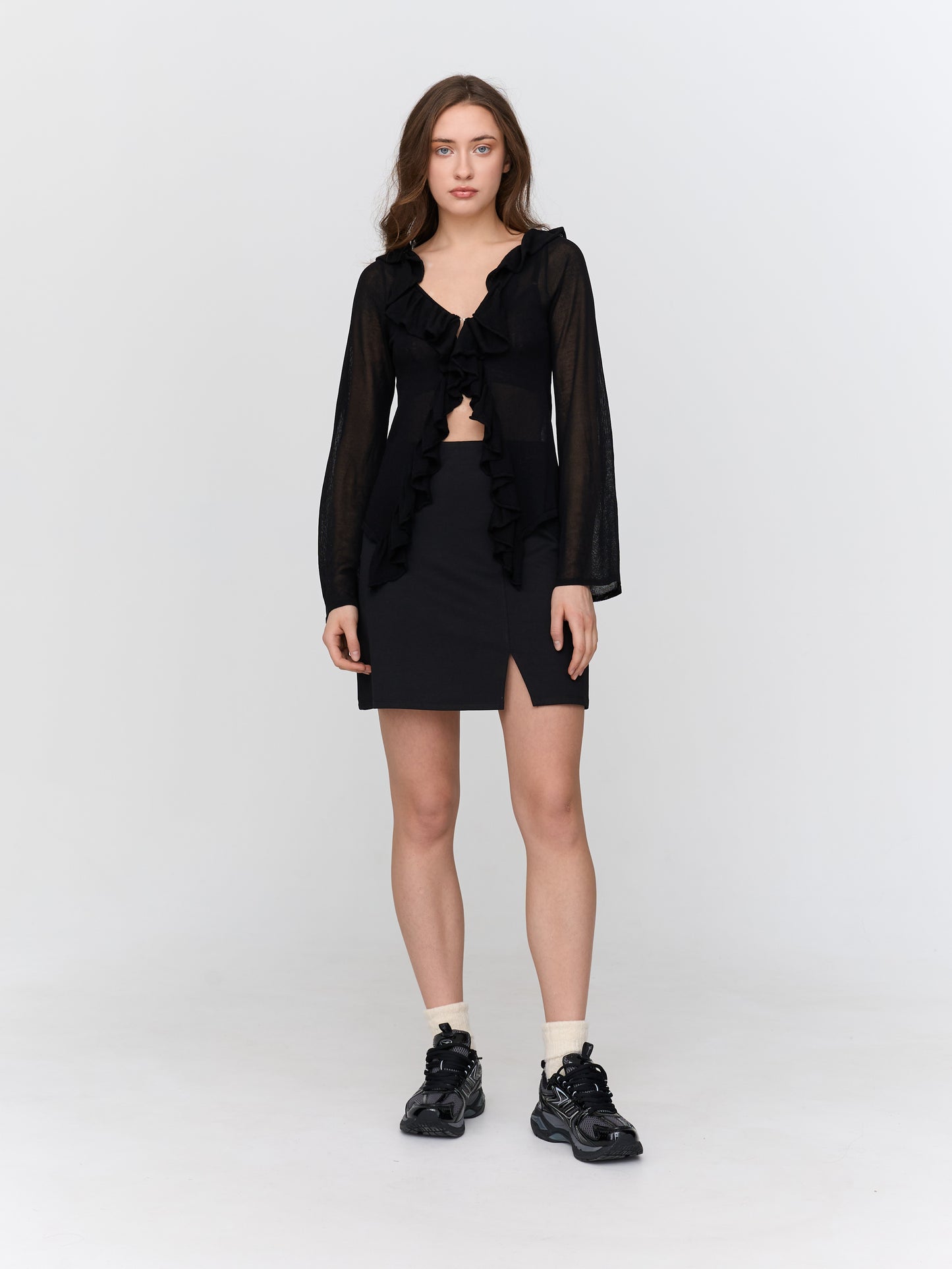 24Colours Black Skirt 70820A