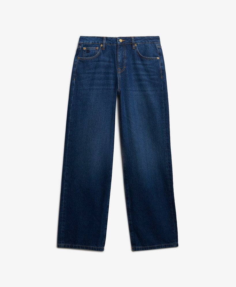 Organic Cotton Mid Rise Wide Leg Jeans