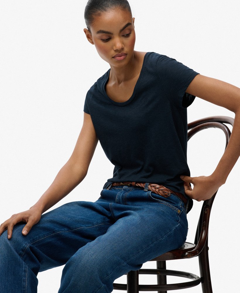 Studios Scoop Neck T-Shirt Eclipse Navy