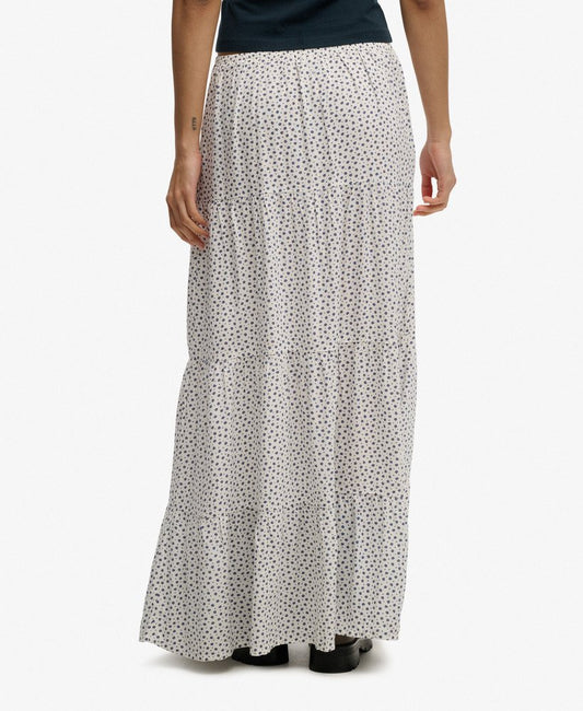 Woven Tiered Maxi Skirt