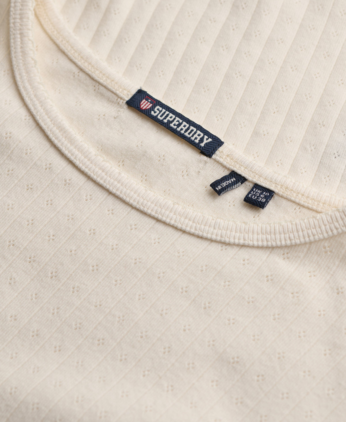 Athletic Essentials Pointelle 3/4 Sleeve Top