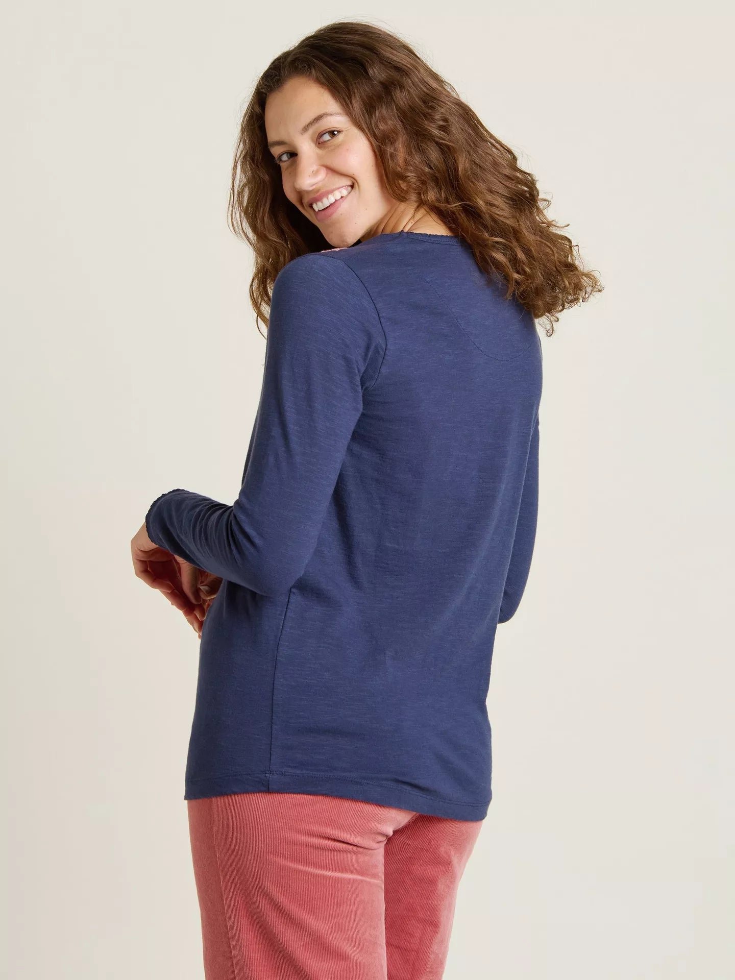 Botanical Embroidered Long Sleeve Tee