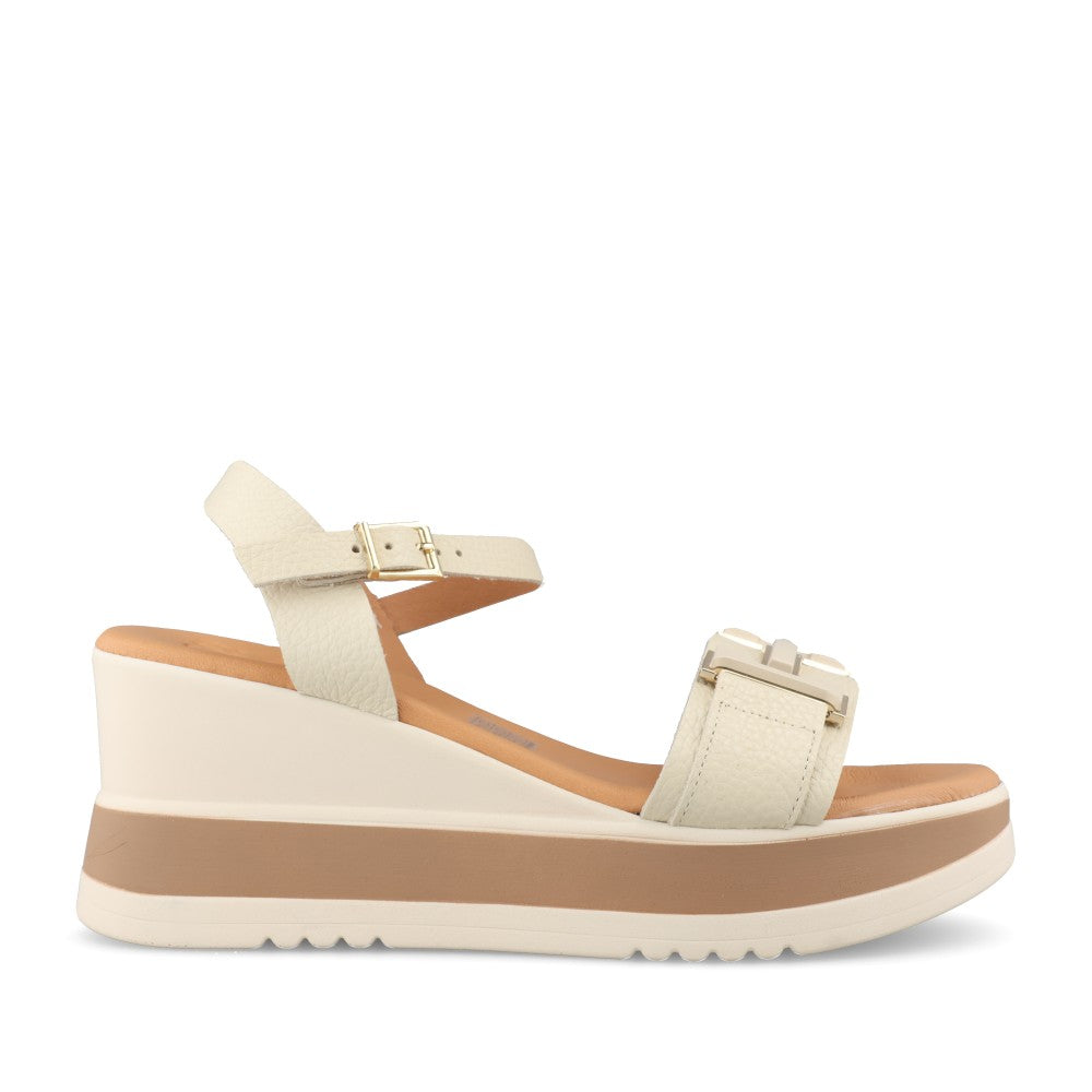 Oh my sandals 5981 beige wedge