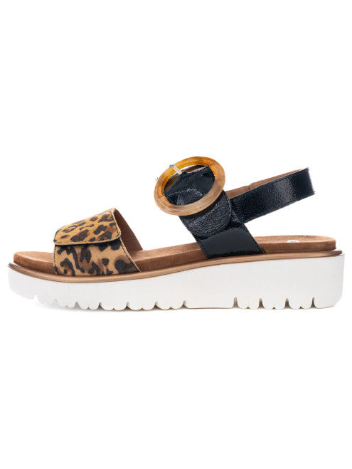 Ara 12-33505 bilbao black/leopard sandal