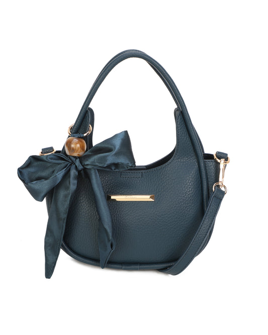 Amber Curved Crossbody Bag - Navy