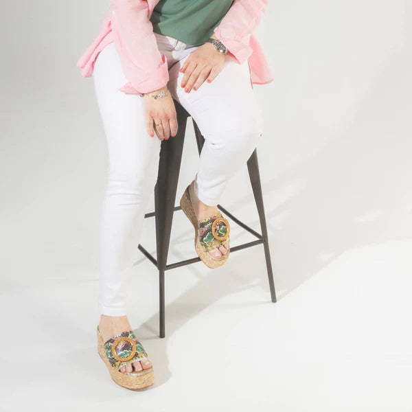Xti Platform Snake Sandal 142697