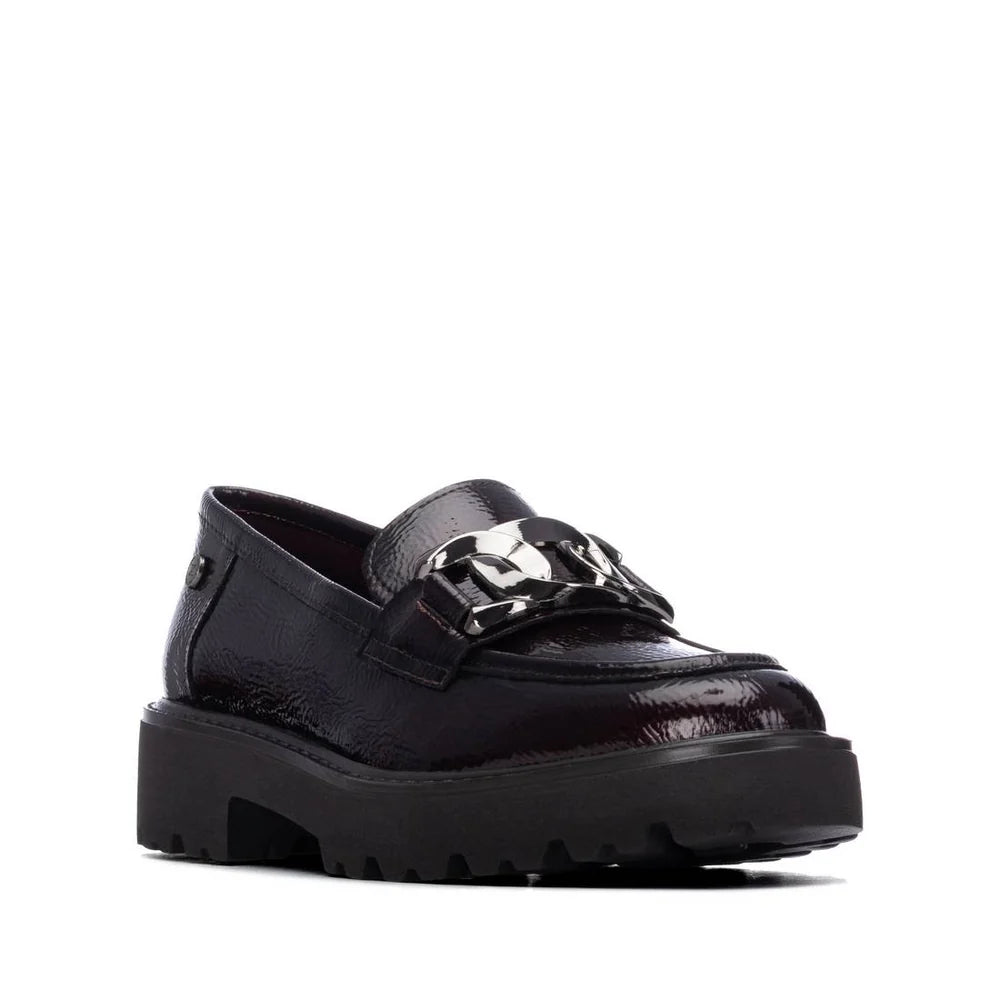 Xti Burgundy Patent Loafer 146258