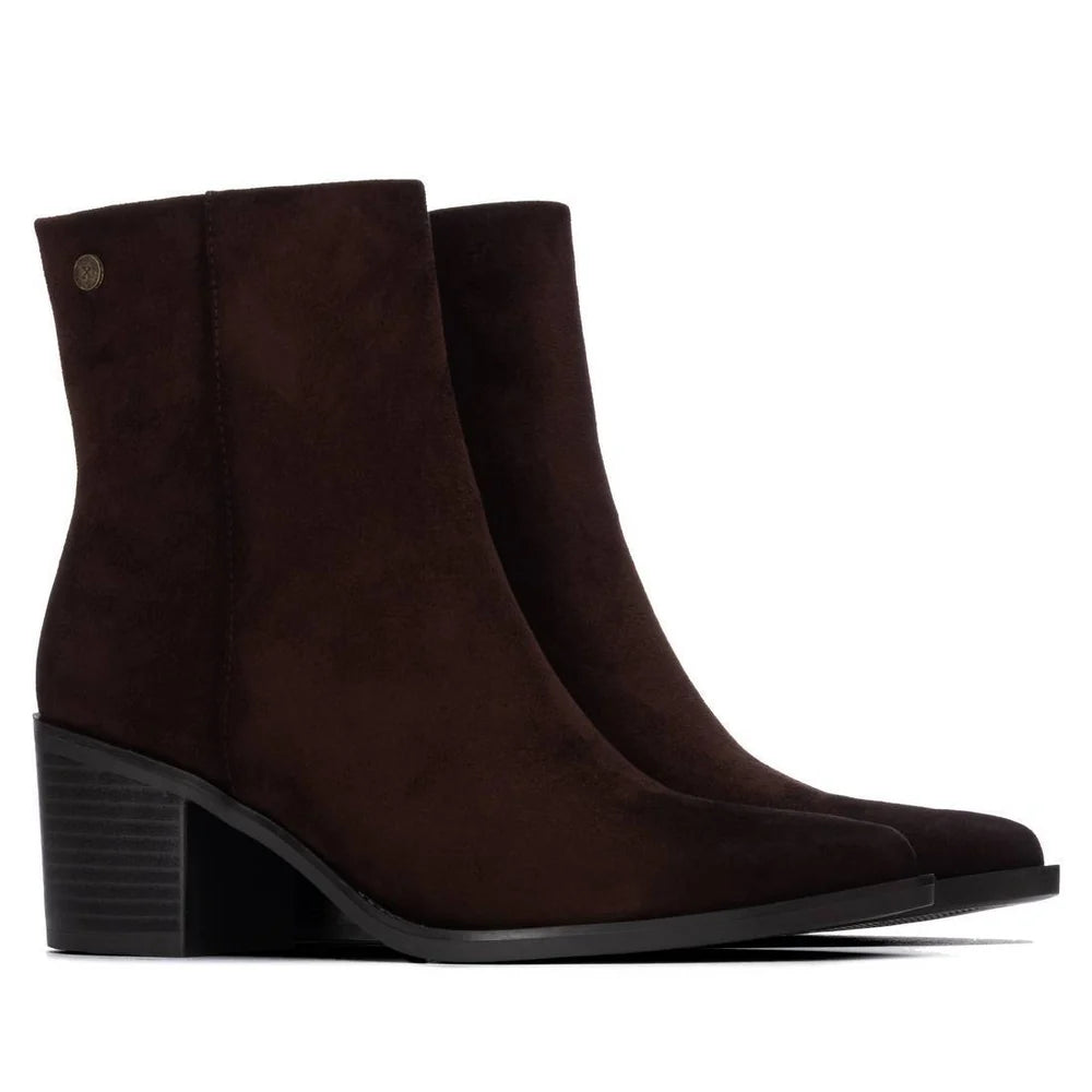 Xti Marron Suede Heel Boots 146509