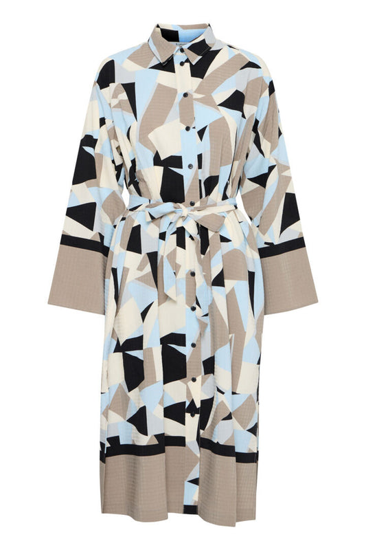 Byfavia Shirt Dress (humus blocks)